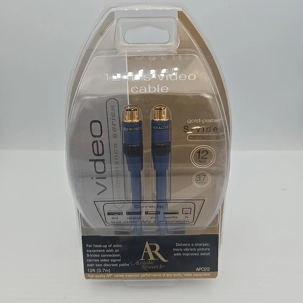 Acoustic Research Performance Series Gold-Plated S-Video 12 Foot Cable AP022